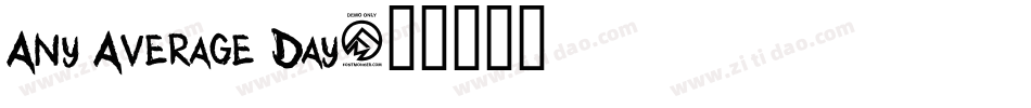 Any Average Day字体转换